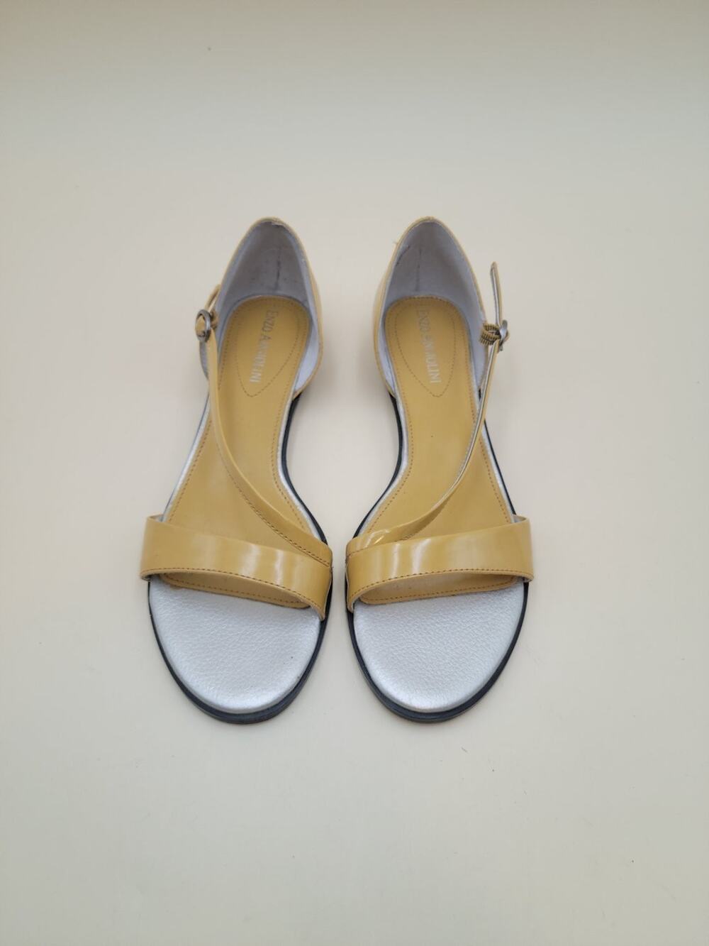 Enzo Angiolini I-BOOGIEDOWN Women's Size 6M Yellow Patent Leather d'Orsay Sandal